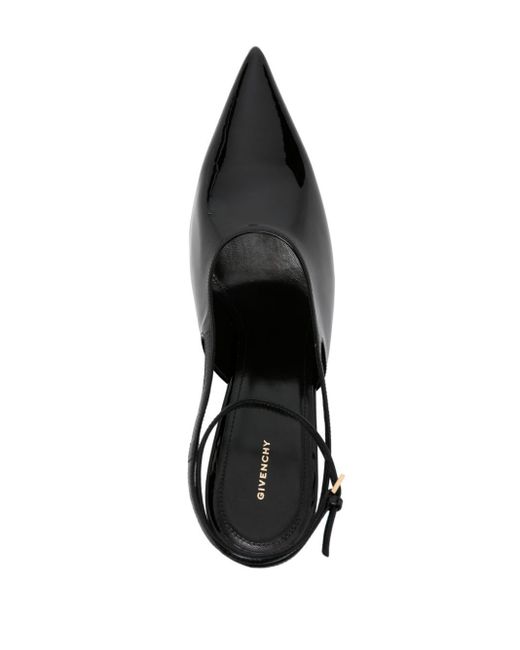 Givenchy Black 95mm Patent Leather Slingback Pumps
