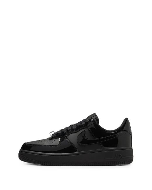 Nike Black Air Force 1 '07 Patent Leather Sneakers