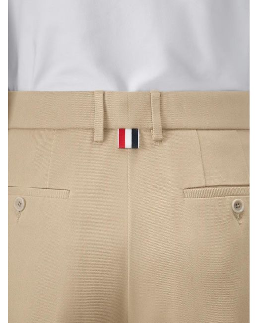 Thom Browne Natural Cotton Gabardine Chino Pants