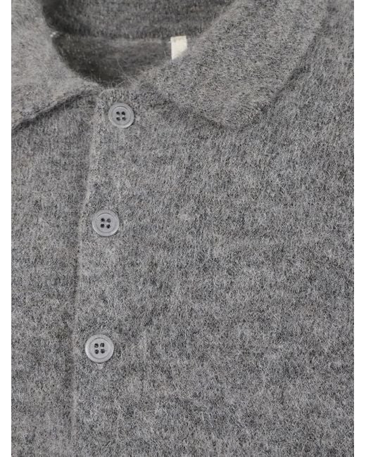 sunflower Gray Polo-Neck Wool Sweater for men