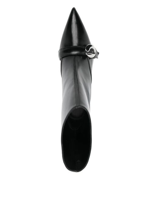 Coperni Black 70Mm Buckle-Fastening Pointed-Toe Boots