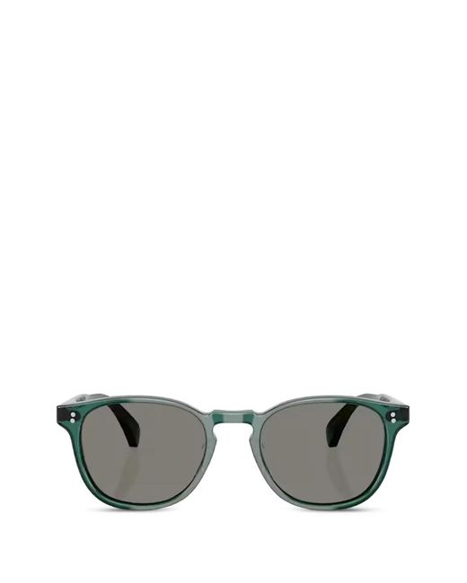 Oliver Peoples Gray Lunettes De Soleil À Monture Ronde