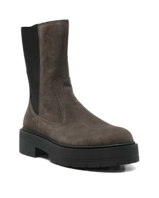 Geox Black Platform Elasticated-Panel Boots