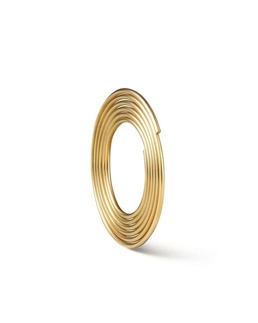 Shihara Metallic 18Kt Flat Hoop 02 Earring