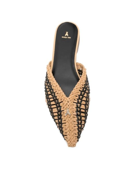 Patrizia Pepe Metallic Pointed-Toe Mules