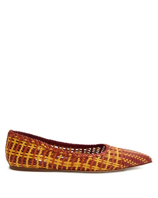 Gabriela Hearst Brown Aurora Pointed-Toe Flat