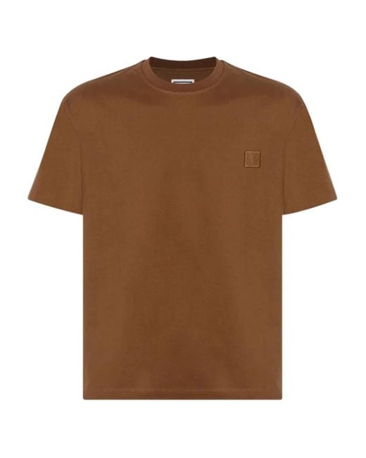 Wooyoungmi Brown Logo-Print T-Shirt for men