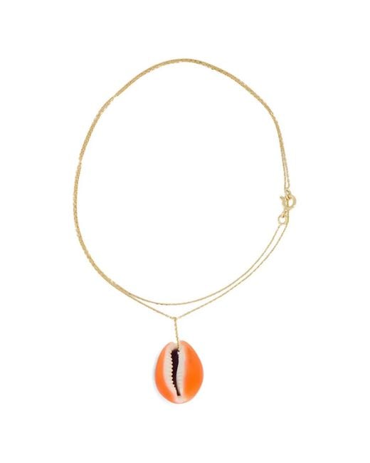 Aurelie Bidermann White Merco Shell-Pendant Necklace
