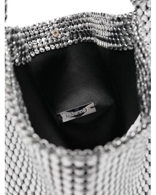 Rabanne Gray Pixel Tote Bag