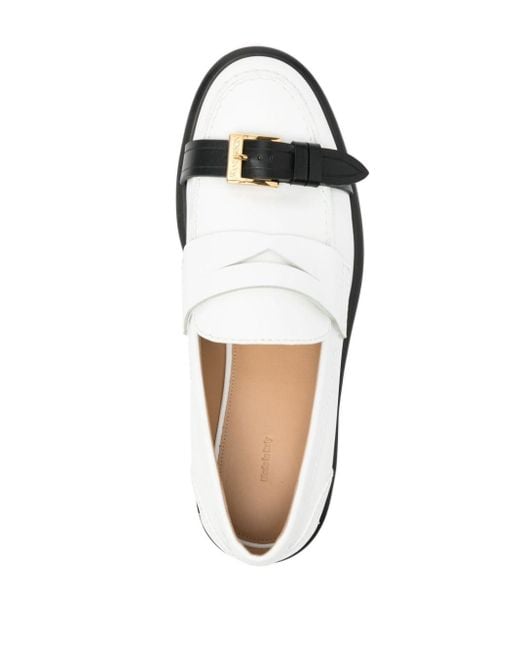 J.W. Anderson White Two-tone Leather Loafers