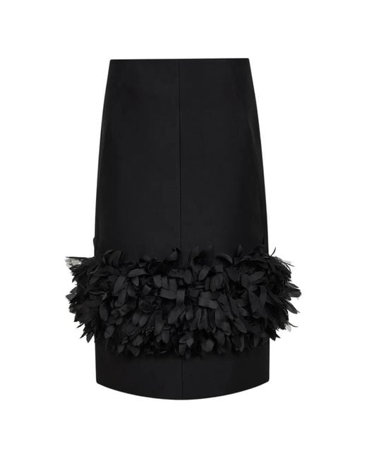 Totême Black Petal-Panel Skirt
