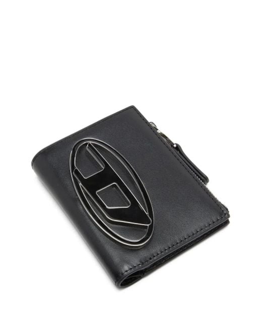 DIESEL Black Diesel Nylon Logo Plaque Wallet