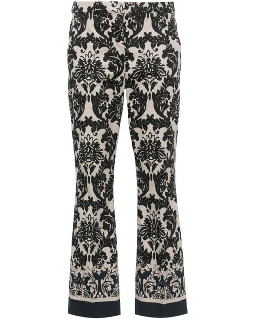 Max Mara Black Egeo Geometric-print Straight Trousers