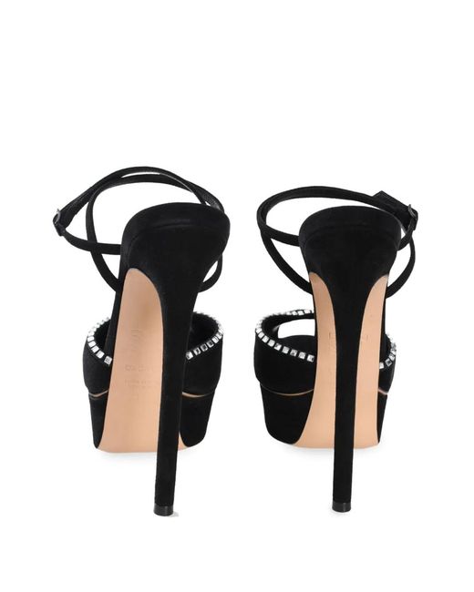 Casadei Black 140Mm Flora Jolly Sandals