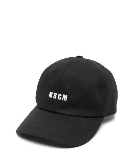 MSGM Baseballkappe Mit Logo-Stickerei in Black für Herren