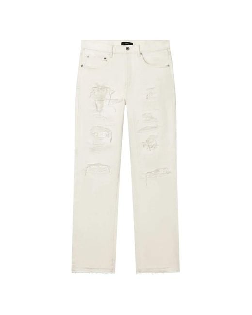 Purple Brand White P011 Patch Blowout Denim Jeans for men