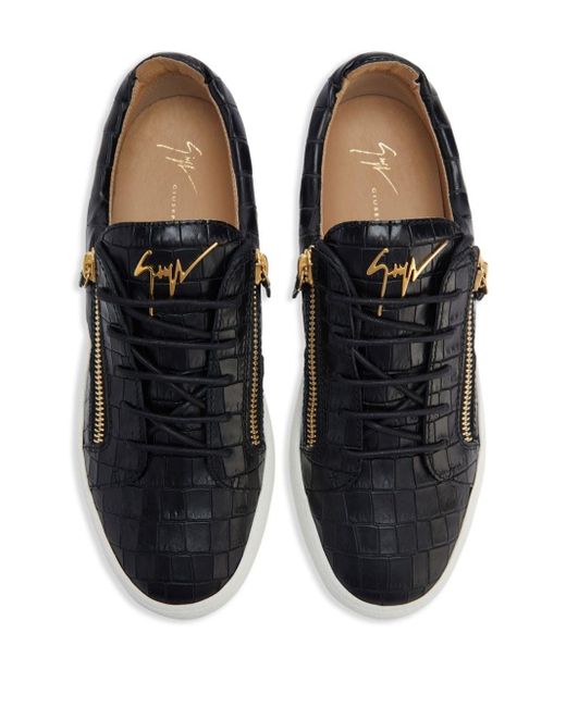 Giuseppe Zanotti Black Frankie Leather Sneakers for men