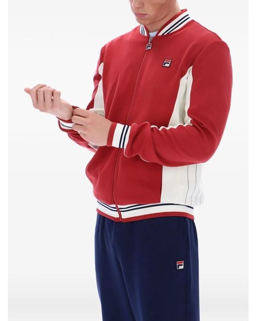 Fila Red Settanta Jkt Baseball Track Jacket for men