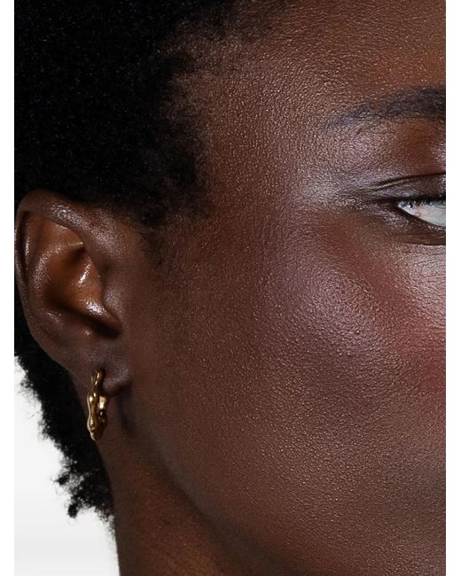 Dower & Hall Metallic Hinged Huggie Hoop Earrings