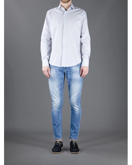 Dondup Blue Stone Washed Jeans for men
