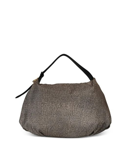 Borbonese Gray Medium Shoulder Bag