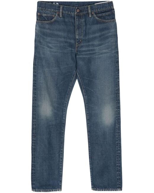 Visvim Blue Mid-rise Tapered Jeans for men