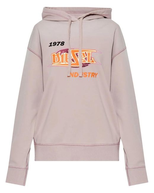 DIESEL F-Buxt-Hood-P2 Hoodie in het Pink