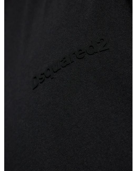 DSquared² Black Logo-Embroidered Short-Sleeve T-Shirt for men