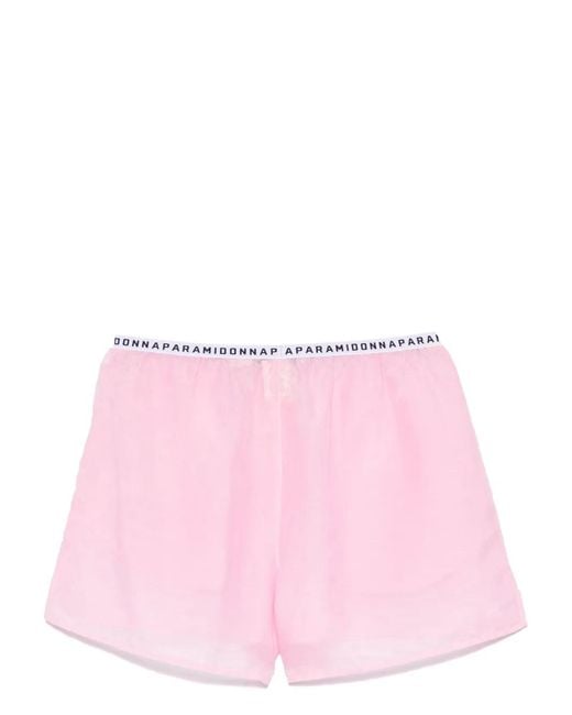 Paramidonna Pink Silk Beach Shorts
