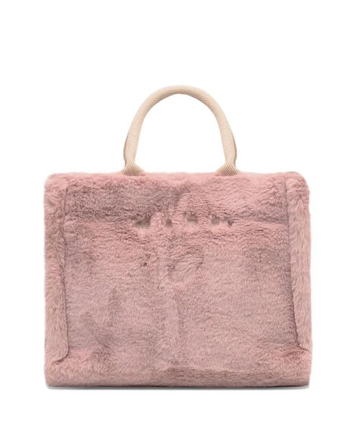 Marni エコファー ハンドバッグ Pink