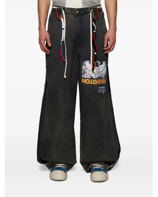 RRR123 Black Cotton Jeans for men
