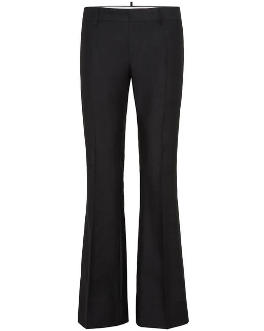 DSquared² Black Flared Tailored Trousers for men