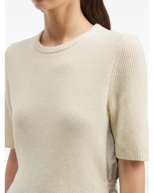 Sea White Panelled Top