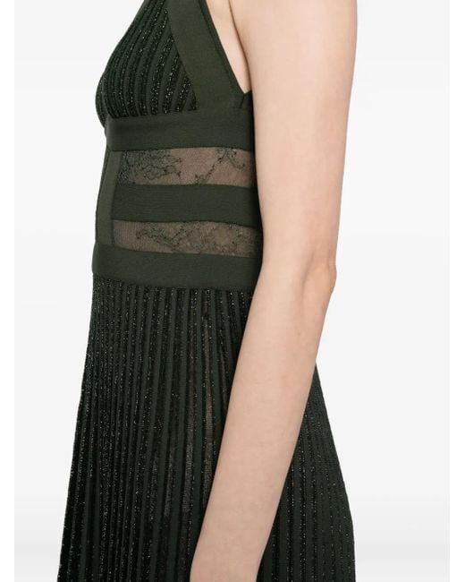 Elie Saab レースインサートドレス Black