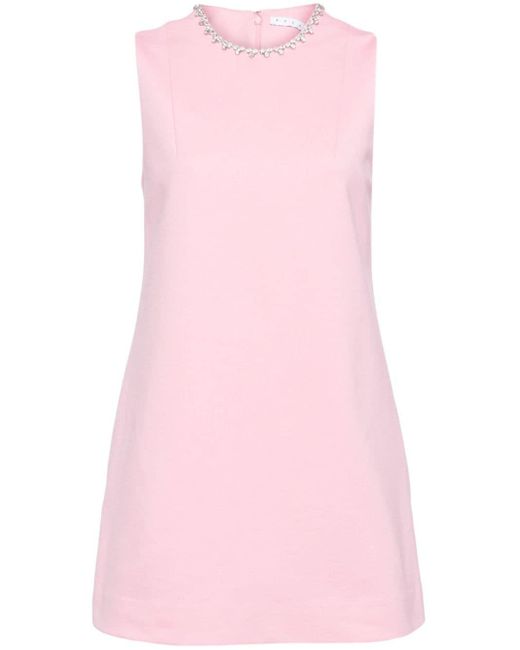 Area Pink Crystal-embellished Heart Mini Dress