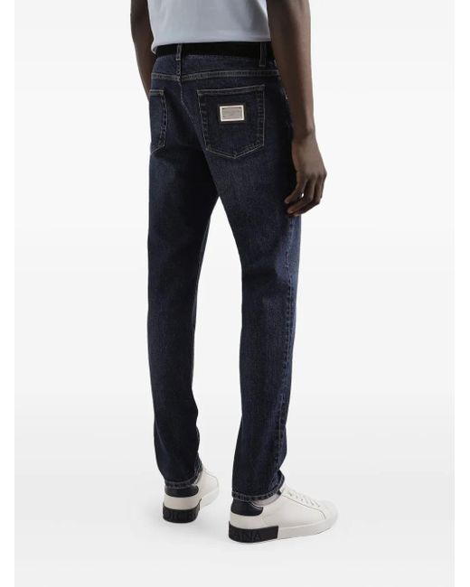 Dolce & Gabbana Blue Denim Cotton Jeans for men