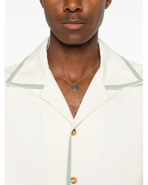 Drole de Monsieur White Chemise À Broderies for men