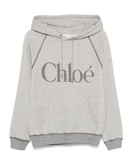 Chloé ロゴ パーカー Gray
