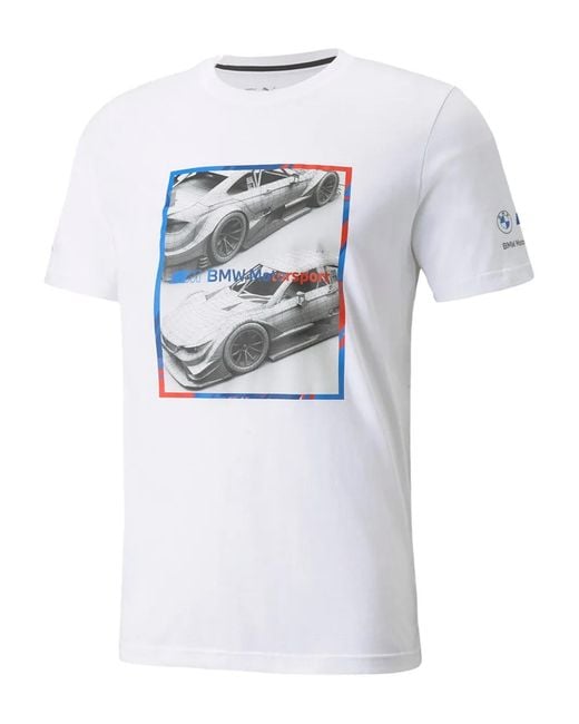 PUMA White X Bmw Motorsport Logo T-Shirt for men