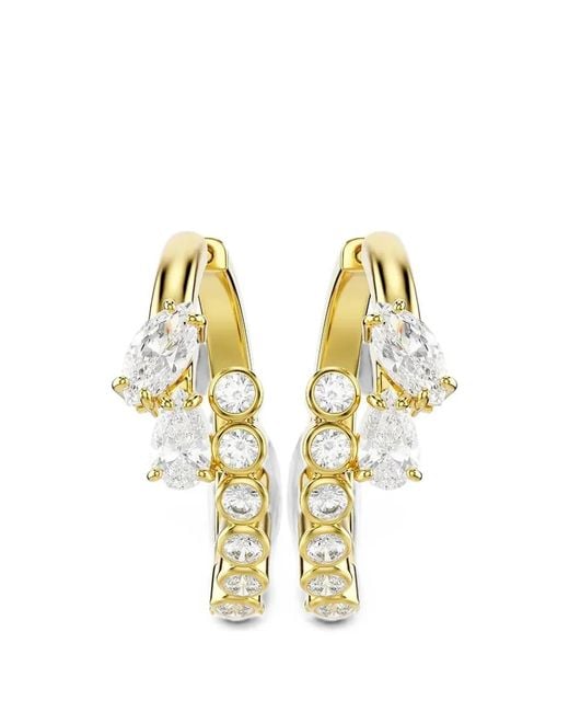 Swarovski Metallic Mesmera Crystal-Embellished Hoop Earrings