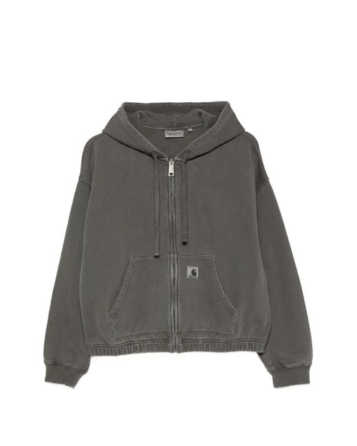 Carhartt Gray Hoodie À Patch Logo