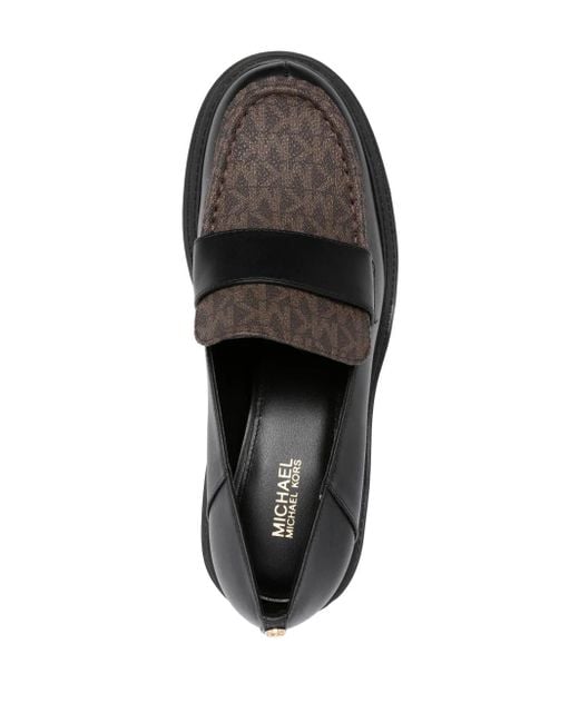 MICHAEL Michael Kors Black Rocco Heeled Loafer
