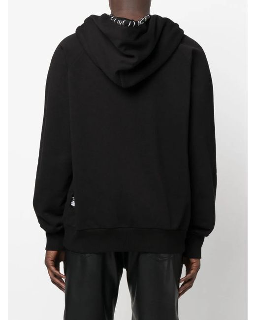 MJB Black Logo-Print Long-Sleeve Hoodie for men