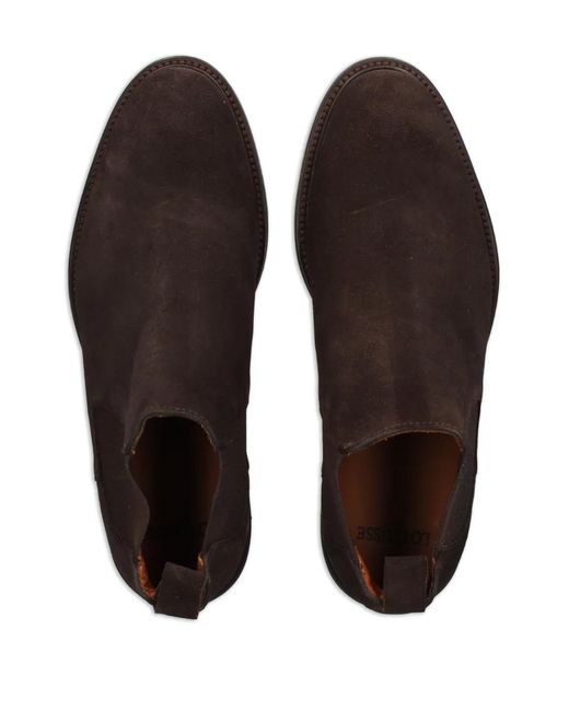 Lottusse Brown Pull-Tab Chelsea Boots for men