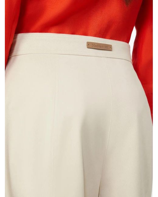 Max Mara White Drawstring Pocket Trousers