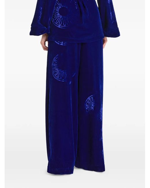Themis Z Blue Kyma Embossed Trousers