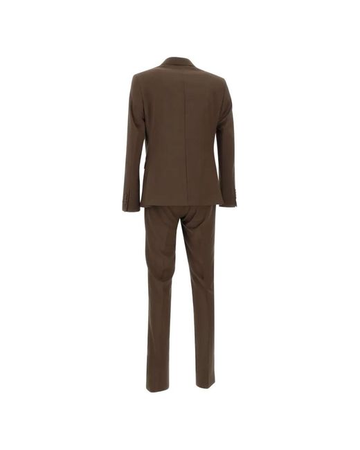 Emanuel Ungaro Brown Single-Breasted Two-Piece Suit for men