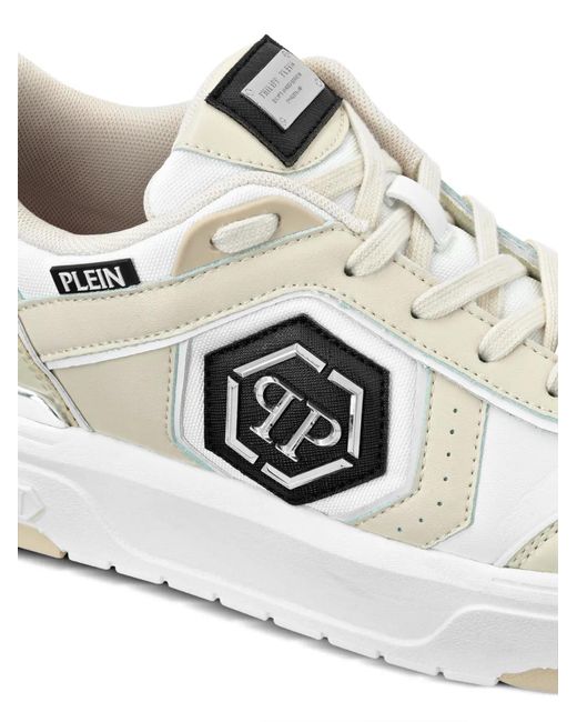 Philipp Plein White Sk8R Plein Low-Top Sneakers