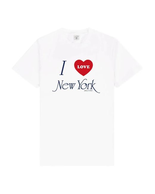 Sporty & Rich White I Love Ny T-Shirt