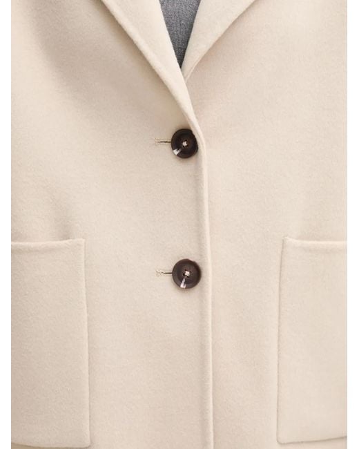 Benetton Natural Pocket Button Coat